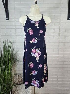 Vintage Y2K Amy Too Blue Floral Sun Dress
